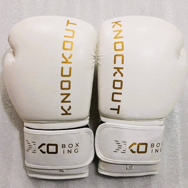 White Boxing Gloves without Gold Outline